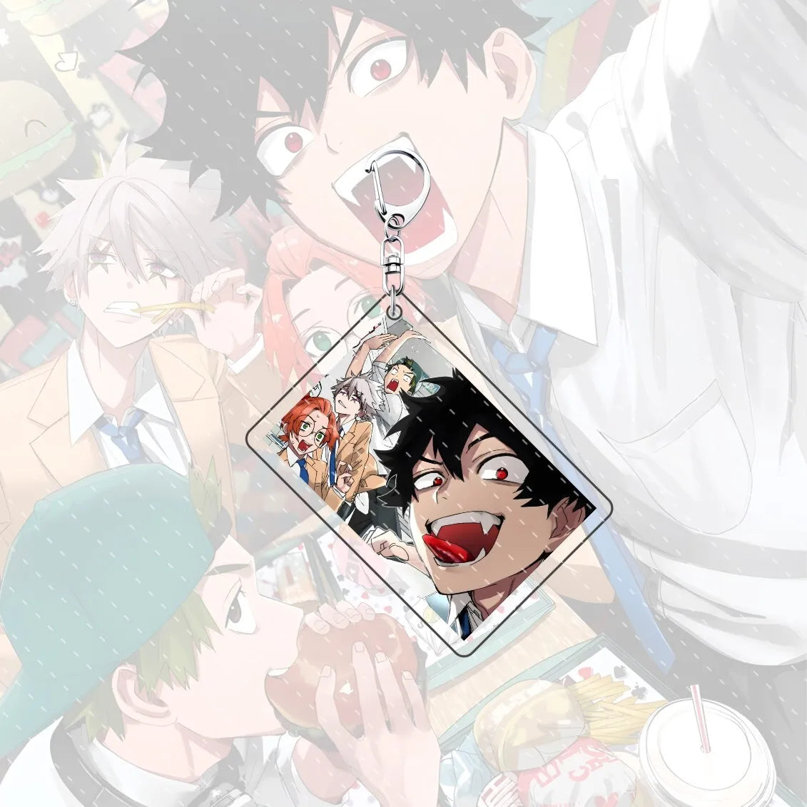 Comic anime Phantom Busters 6 cm acrylic backpack pendant cute keychain decoration collectible gift
