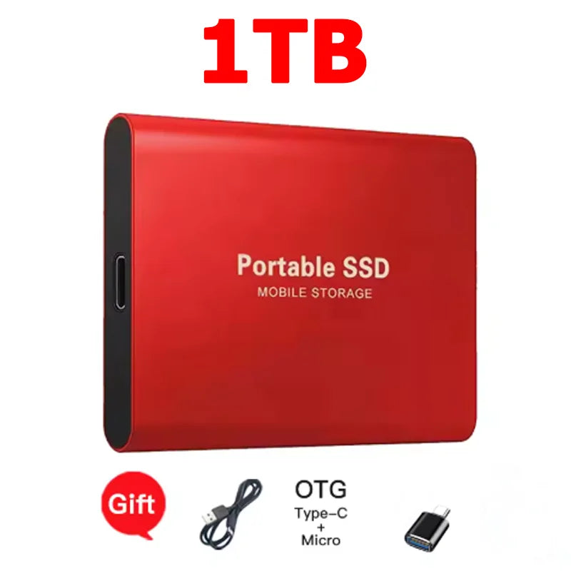 Reliable Slim Storage Device Portable External SSD 1TB 4TB 16TB 128TB High Speed for Notebook Laptop Computer