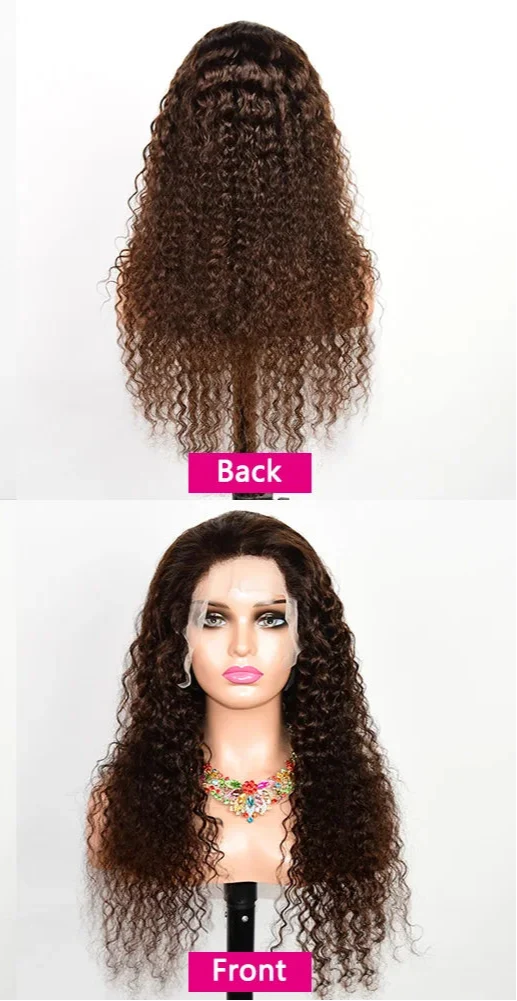 30 Inch Burgundy 99J Curly Human Hair Wig | 13x6 Lace Frontal | 200% Density