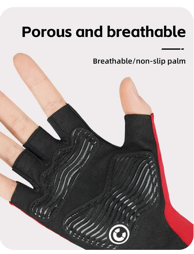 CXWXC Cycling Half Finger Gloves Men Women Breathable Anti-slip Glove Fitness Sport Training Gloves With Extended Wrist Guard