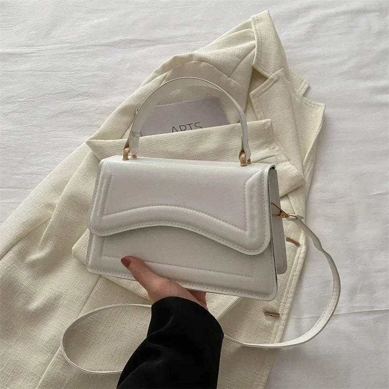 High Quality PU Leather Handbag & Purse for Women | Solid Color Shoulder Crossbody Bag (Lady Messenger, Small Tote for Girls)