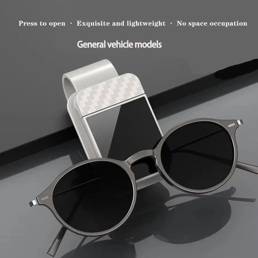 Car Sun Visor Sunglasses Clip Holder Stable Eyeglasses Hanger Card Ticket Organizer Interior Storage Clip Car Accessories