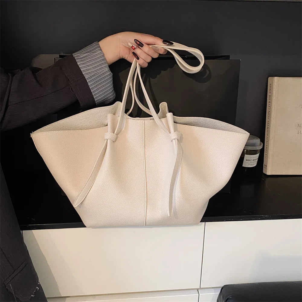 Luxury Designer 2-in-1 Shopper Tote Set | Branded Soft PU Leather Shoulder Handbag for Women (Big Capacity)