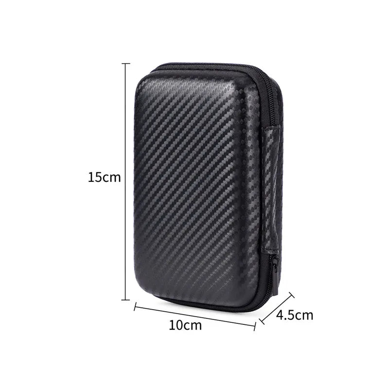 Portable Eva Storage Bag for External M.2 Hard Drive/Earphone/Data Line HDD Case Black Hard Disk Case HDD Storage Protection Bag