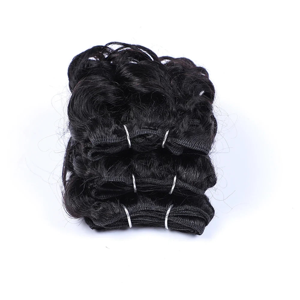 Brazilian Jerry Curly Human Hair Bundles | Natural Romance Curl Remy Weave (100g)