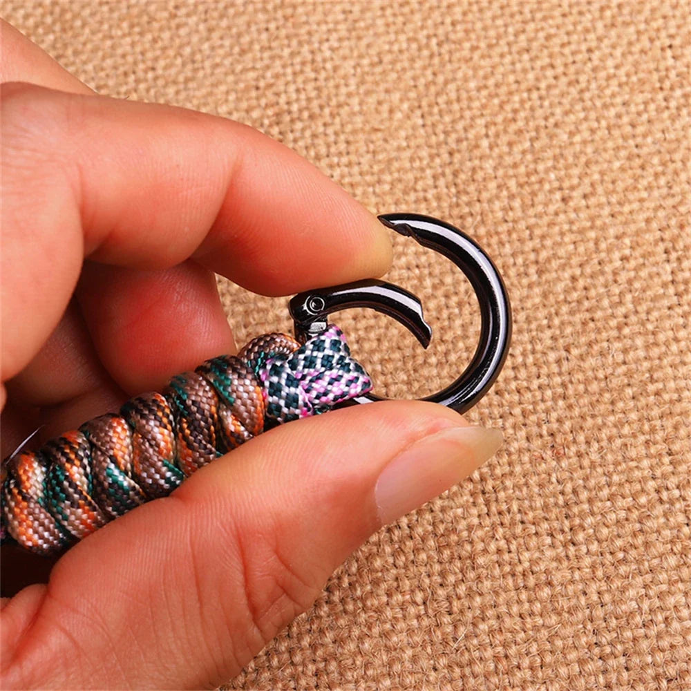 Outdoor Paracord Lanyard Survival Keychain for Men Women Handwoven Backpack Car Keyring Camping Hiking EDC Jewelry Accessories