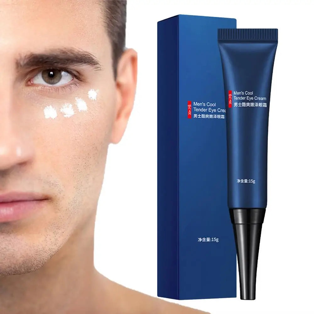 Men Eye Cream Caffeine Hyaluronate Cool Eye Gel Moisturizing Under Eye Cream For Dark Circles Puffiness Fine Lines Eye Care