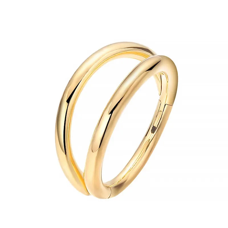 Double Septum Rings Nose Rings Hoops Cartilage Hoop Earring Piercing Nose Open Stacked Hoop Nose Rings 16G 18G 20G 6/8/10mm
