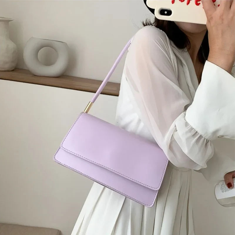 Luxury Brand Crossbody Bags for Women | Fashion Design Underarm & Woman Shoulder Bag (Female Handbag & Purses, Solid Color)