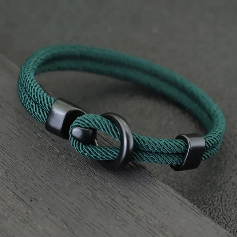 Fashion Rope Bracelet Men Double Layer Outdoor Camping Braclet Homme Accessories Survival Paracord Braslet Gift For Him