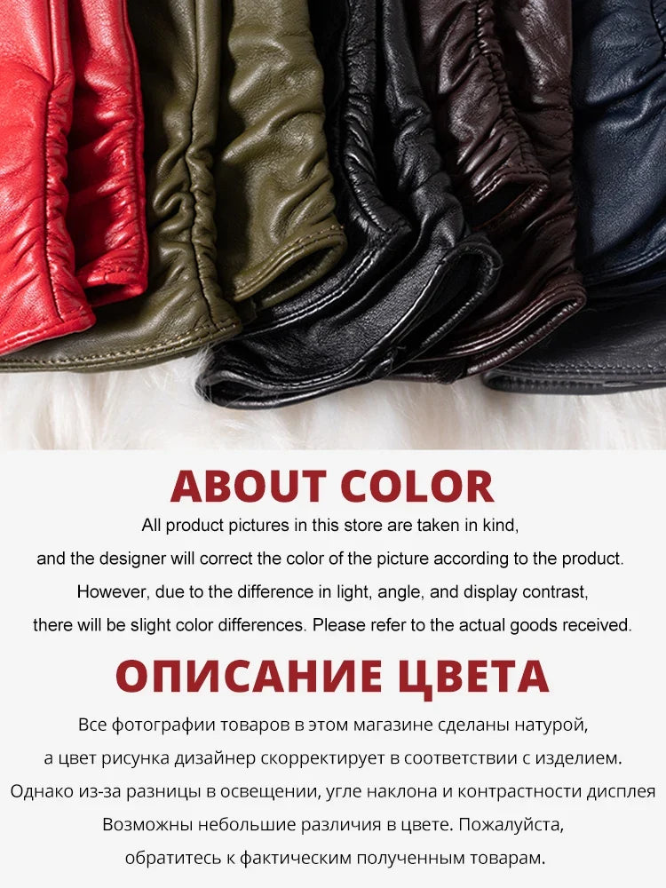 Fashion color Apparel Accessories women's leather gloves,comfortable short Women mitten,warm winter gloves women-2001