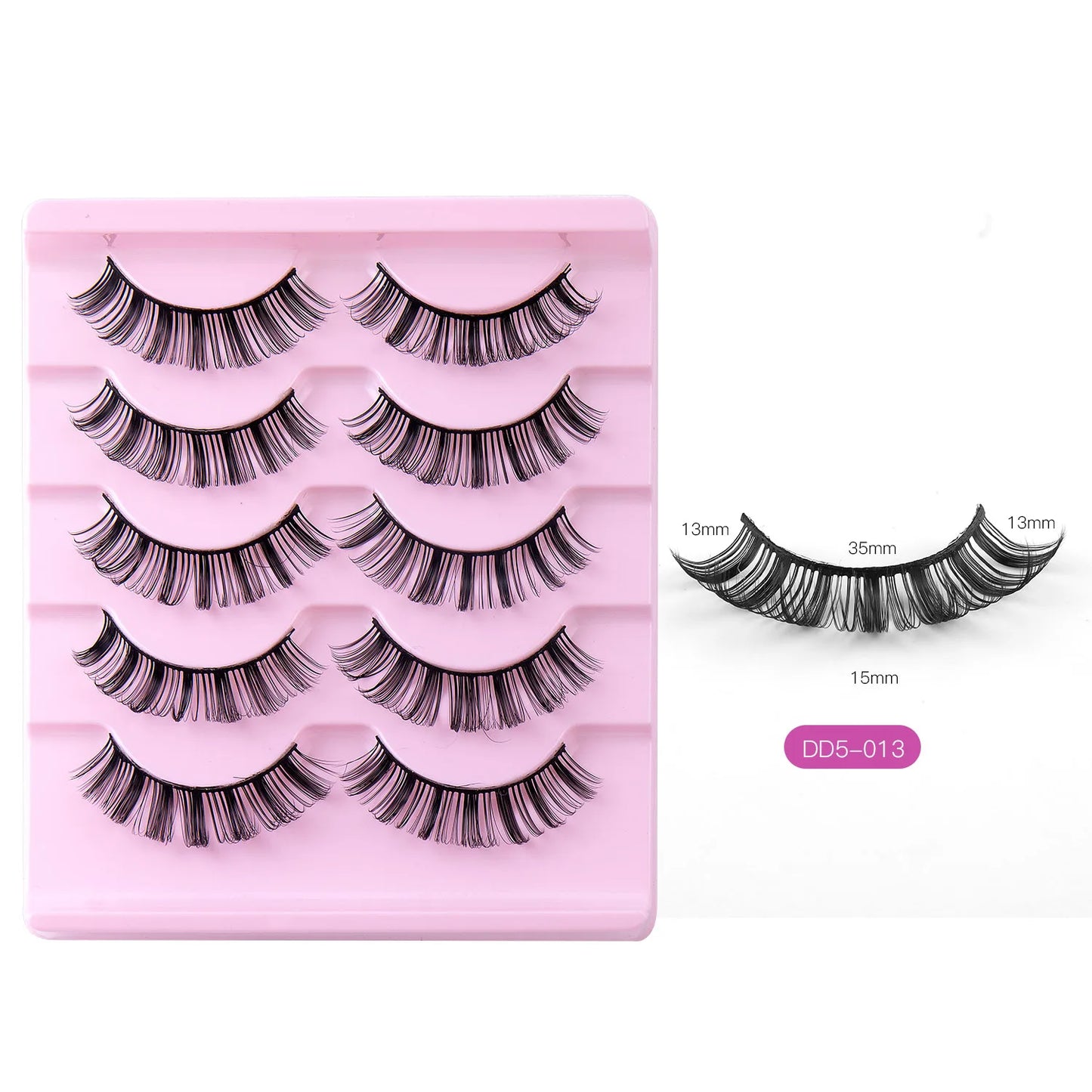 Fashion Russian Strip Lashes 2/5/10 Pairs 3D Mink Lashes Natural Eyelashes Dramatic False Eyelashes Wholesale Eyelash Extension