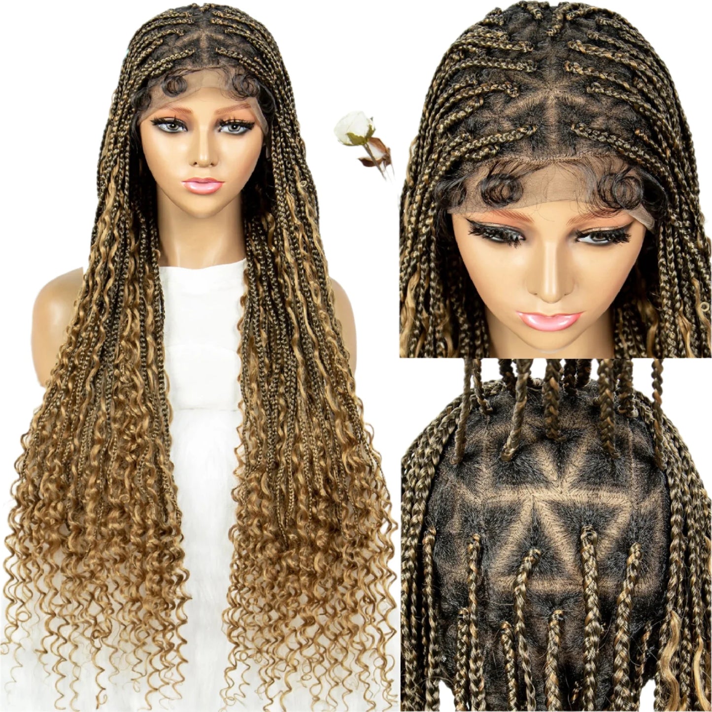 Boho Triangle Knotless Box Braids Wig | Full Lace | Baby Hair | KIMA Synthetic