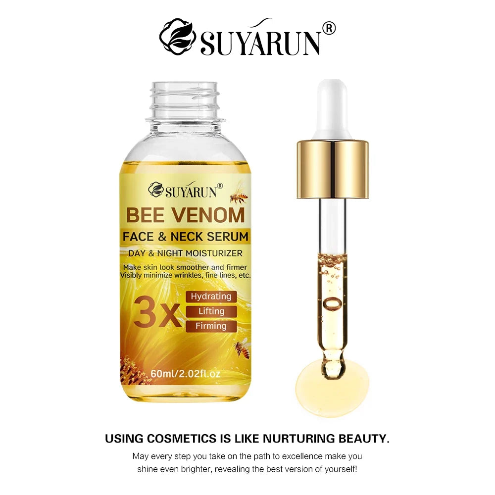 SUYARUN Bee Venom Collagen Anti-Aging Face Serum | Firming Lifting Moisturizer | Wrinkle Reduction | 24H Hydration.