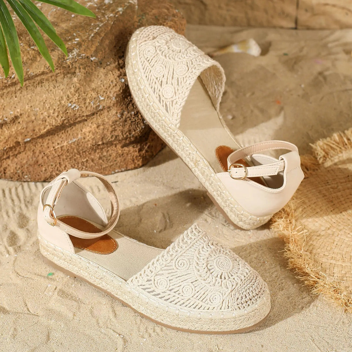 New 2026 Summer Women's Vintage Flats Hemp Rope Bottom Sandals Comfortable Sandals Women's Fisherman Sandals Sandalias De Mujer