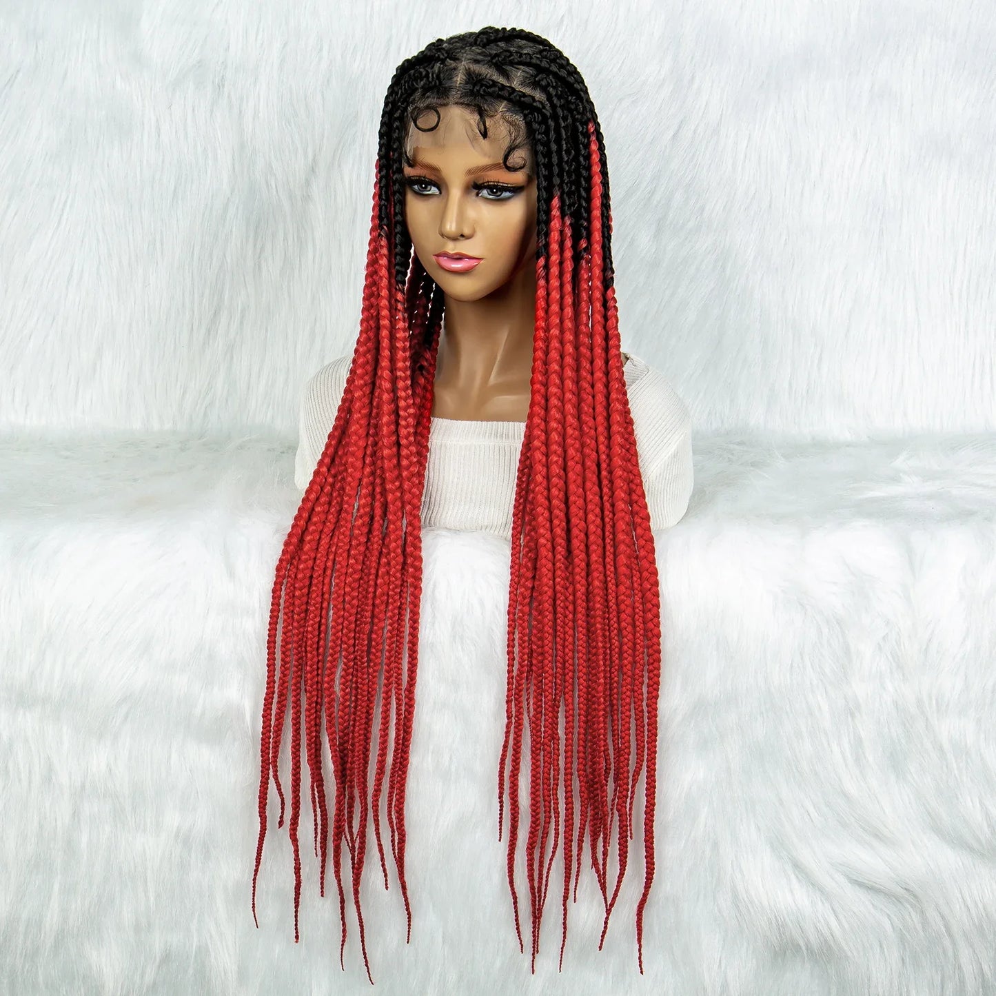KIMA Colorful Braided Wig | Full Lace | Butterfly Locs & Dreadlocks Options