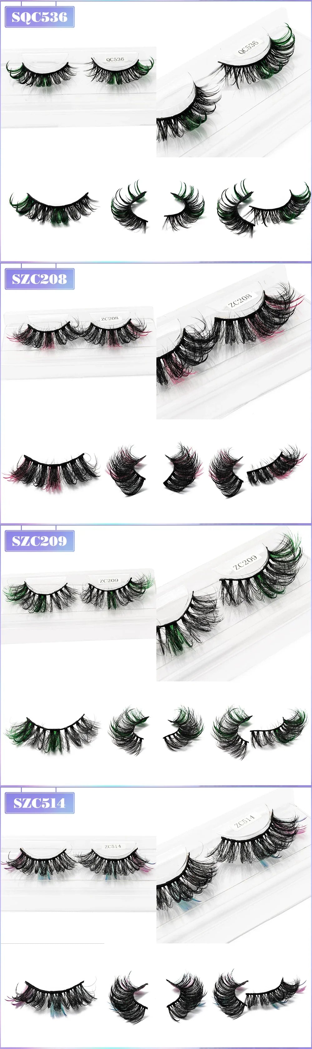 Yiernuo 1/5 Pairs Cosplay Anime Eyelashes Manga Lashes Dramatic Fairy Clusters Lashes Wet Look Lashes