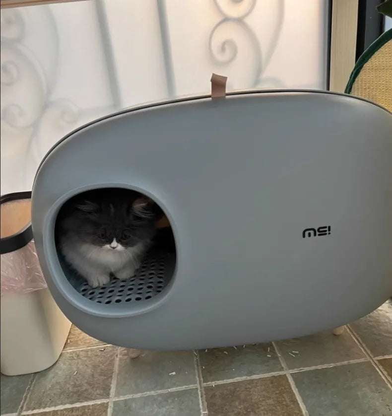 Makesure Cat Litter Box Fully Enclosed Cat Toilet Pet Supplies High-value Cat Toilet Automatic Self-cleaning Litter Box