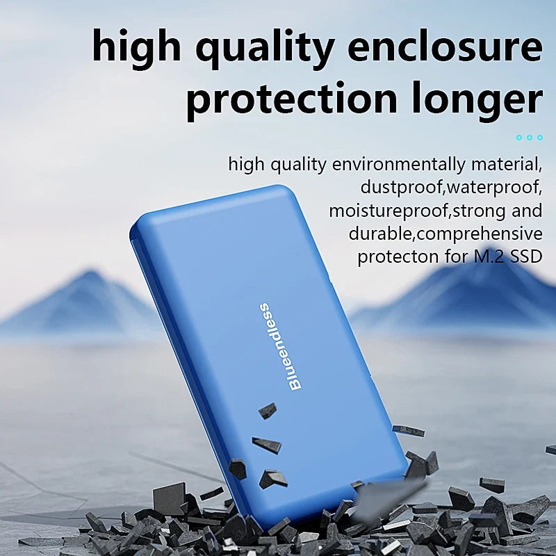 4-Slot M.2 SSD Case Storage Case 2280 SSD Enclosure Bag for SSD Case SATA NVme Hard Disk Box for SSD Shockproof Portable Box