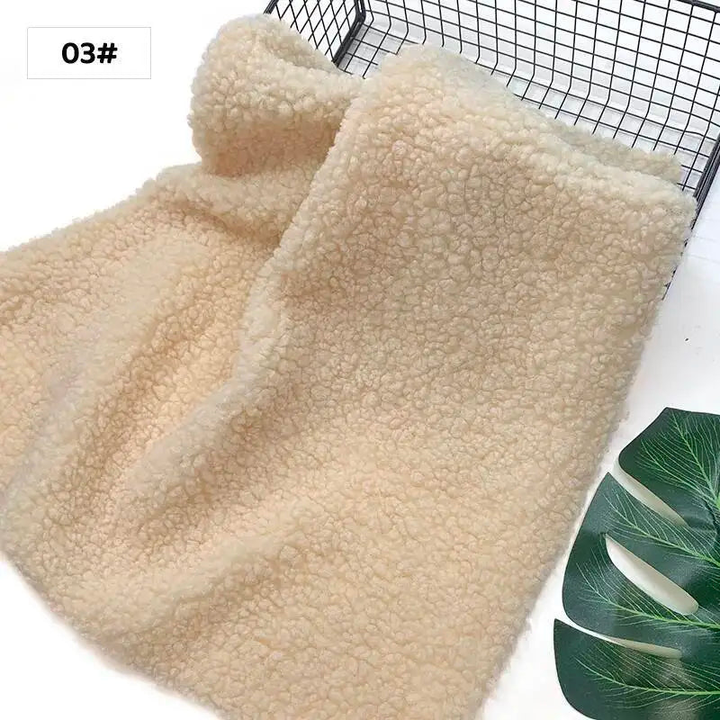 New Teddy Velvet Curled Plush 45x50cm Home Lamb Plush Fabric Soft Artificial Fur Polyester Fiber Mink Fabric DIY Plush Doll