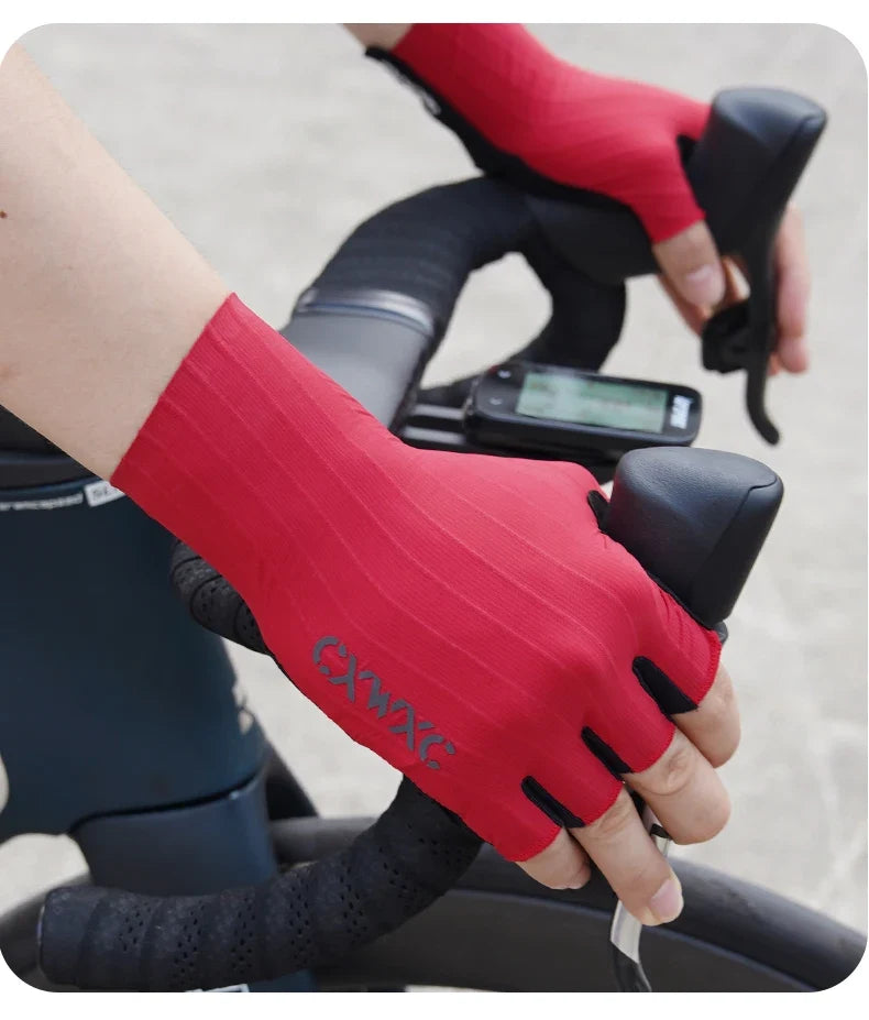 CXWXC Cycling Half Finger Gloves Men Women Breathable Anti-slip Glove Fitness Sport Training Gloves With Extended Wrist Guard