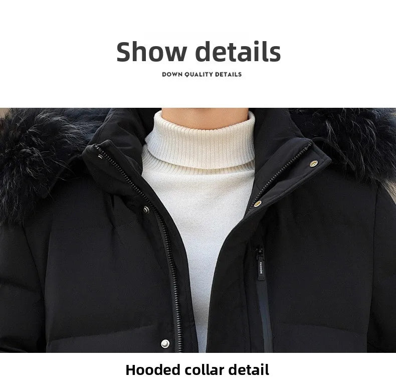 High Brand White Goose Down Jacket Coat Parka Men's Clothing Winter Padded Puffer Jackets Luxury Hooded Padding Outerwear HWY309