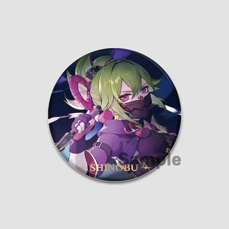 Genshin Impact Game Brooches 58mm Round Button Pins for Backpack Jackets Jewelry Cartoon Cosplay Badge Hutao Zhongli Xiao Badges