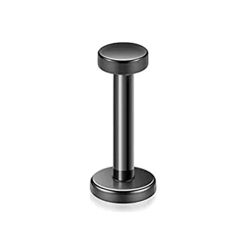 WKOUD 16G Stainless Steel Lip Labret Piercing Crystal Ball Monroe Lip Stud Helix Tragus Conch Piercing Cartilage Earrings Black