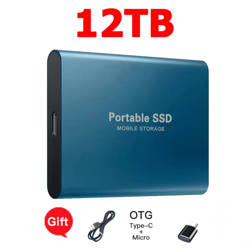 Reliable Slim Storage Device Portable External SSD 1TB 4TB 16TB 128TB High Speed for Notebook Laptop Computer