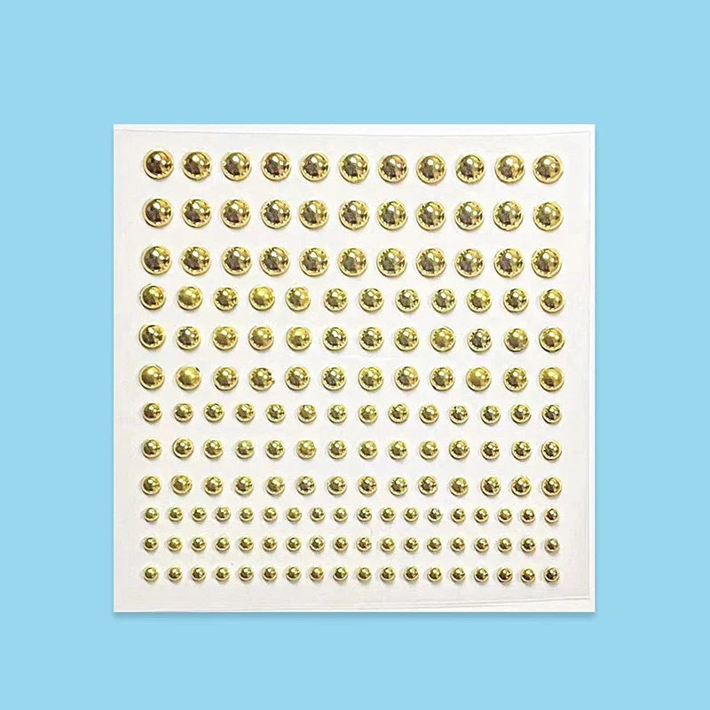 165/180Pcs Sparkly Crystal Nose Studs Set Stick On Rhinestone Body Lip Gems Fake Non Piercing Decoration For Women And Teens