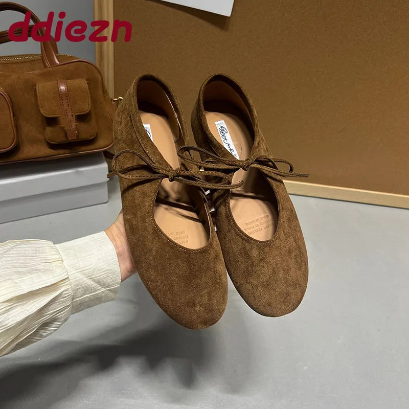 Fashion Butterfly-Knot  Women Flats With Shoes Casual Female Soft Footwear Round Toe Ladies Flats Slip On Shoes