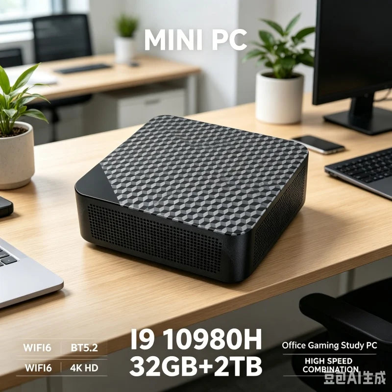 Compact Mini Gaming PC Intel i9 10980HK 16GB 32GB RAM 1TB 2TB SSD 4K HD Home Office Desktop Device