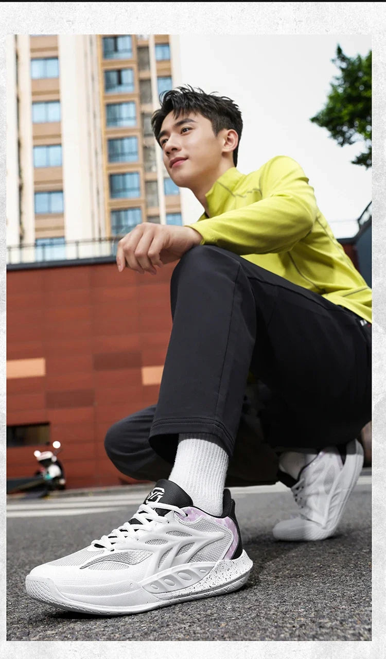 Men's Basketball Shoes Breathable Cushioning Non-Slip Wearable Runing Shoes Gym Training Athletic Basketball Sneakers for Men