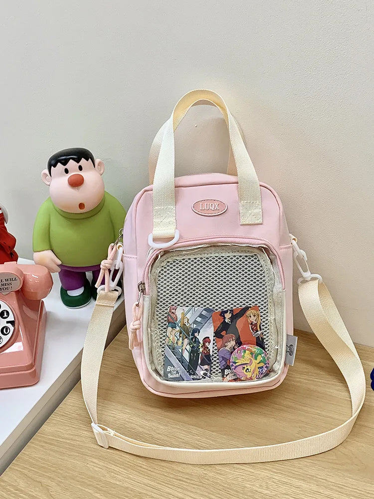 Casual Girl Ulzzang Ita Bag | Small Versatile Crossbody & Transparent Bar Chi Cute Shoulder Mobile Bag