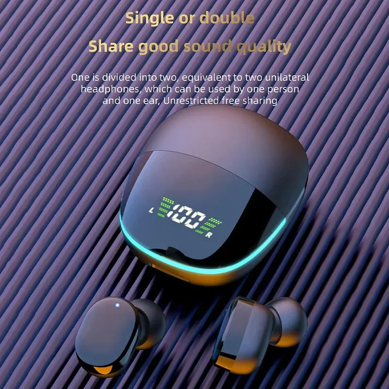 G9S Bluetooth 5.1 In Ear Wireless Earbuds LED Power Display Low Latency Gaming HiFi Stereo Sports Headphones
