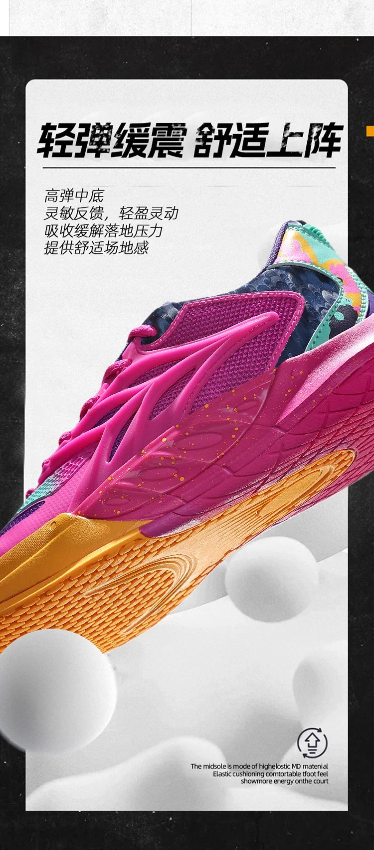 Men's Basketball Shoes Breathable Cushioning Non-Slip Wearable Runing Shoes Gym Training Athletic Basketball Sneakers for Men