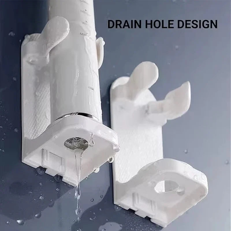 Toothbrush electronic holder, wall mounted adhesive holder, toothbrush organizer to save space and keep dry