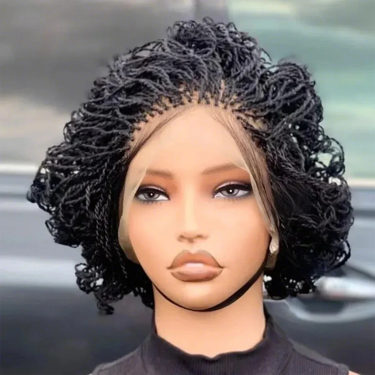 Micro Twist Braided Bob Wig | Kanekalon Box Braids | Pixie Style