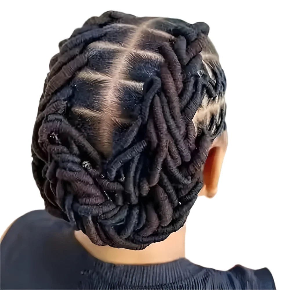 Knotless Cornrow Twist Full Lace Front Wig | Crochet Braids | Transparent Lace | Black Women