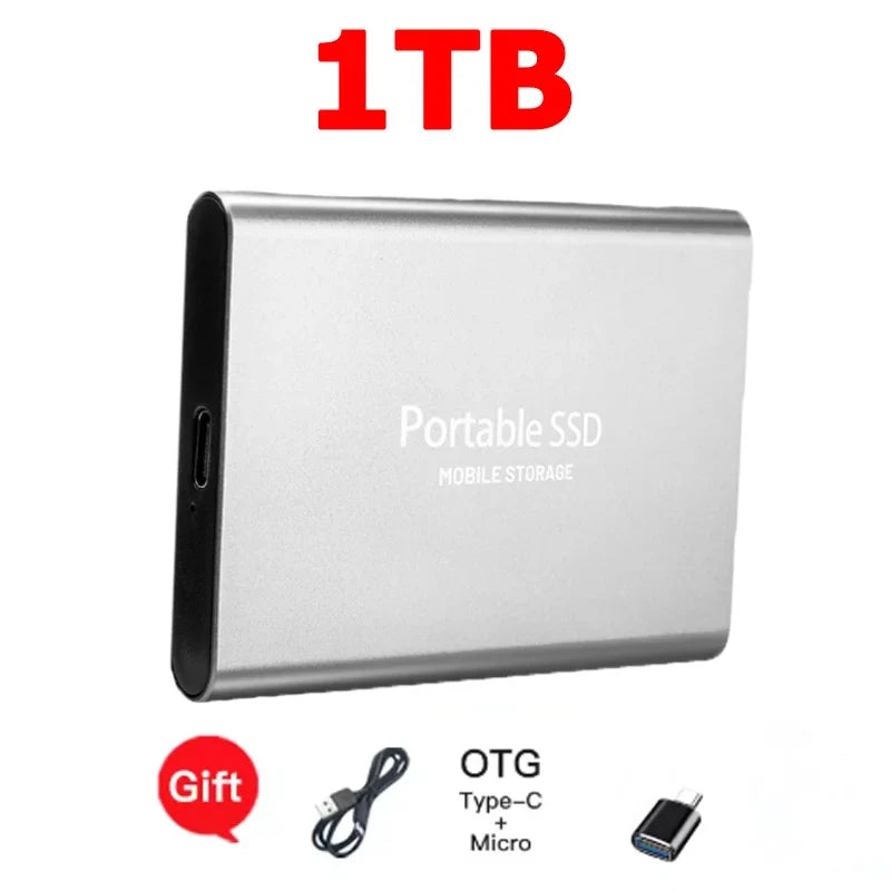Reliable Slim Storage Device Portable External SSD 1TB 4TB 16TB 128TB High Speed for Notebook Laptop Computer