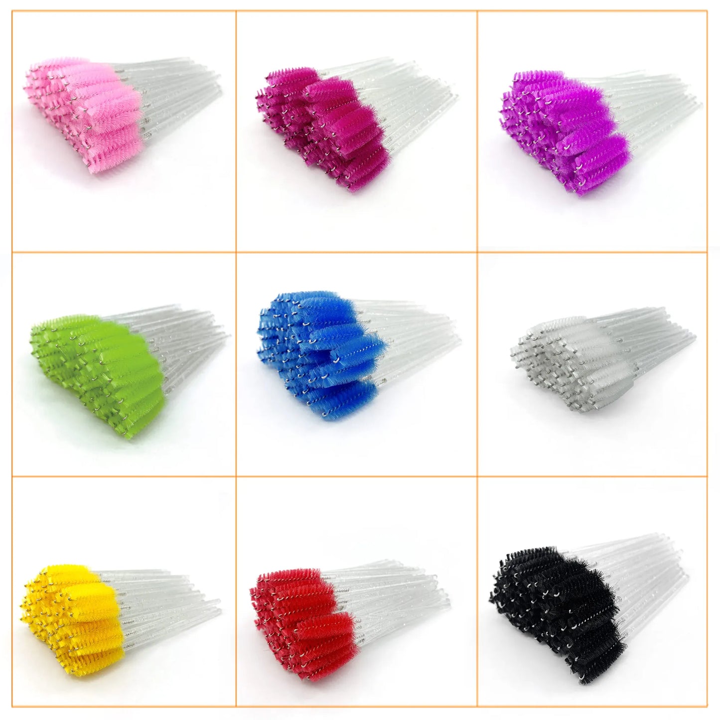 Disposable Eyelashes Brushes Crystal Diamond Handle Lash Brush Eyebrow Mascara Wands Eyelash Extension Supplies Makeup Tools