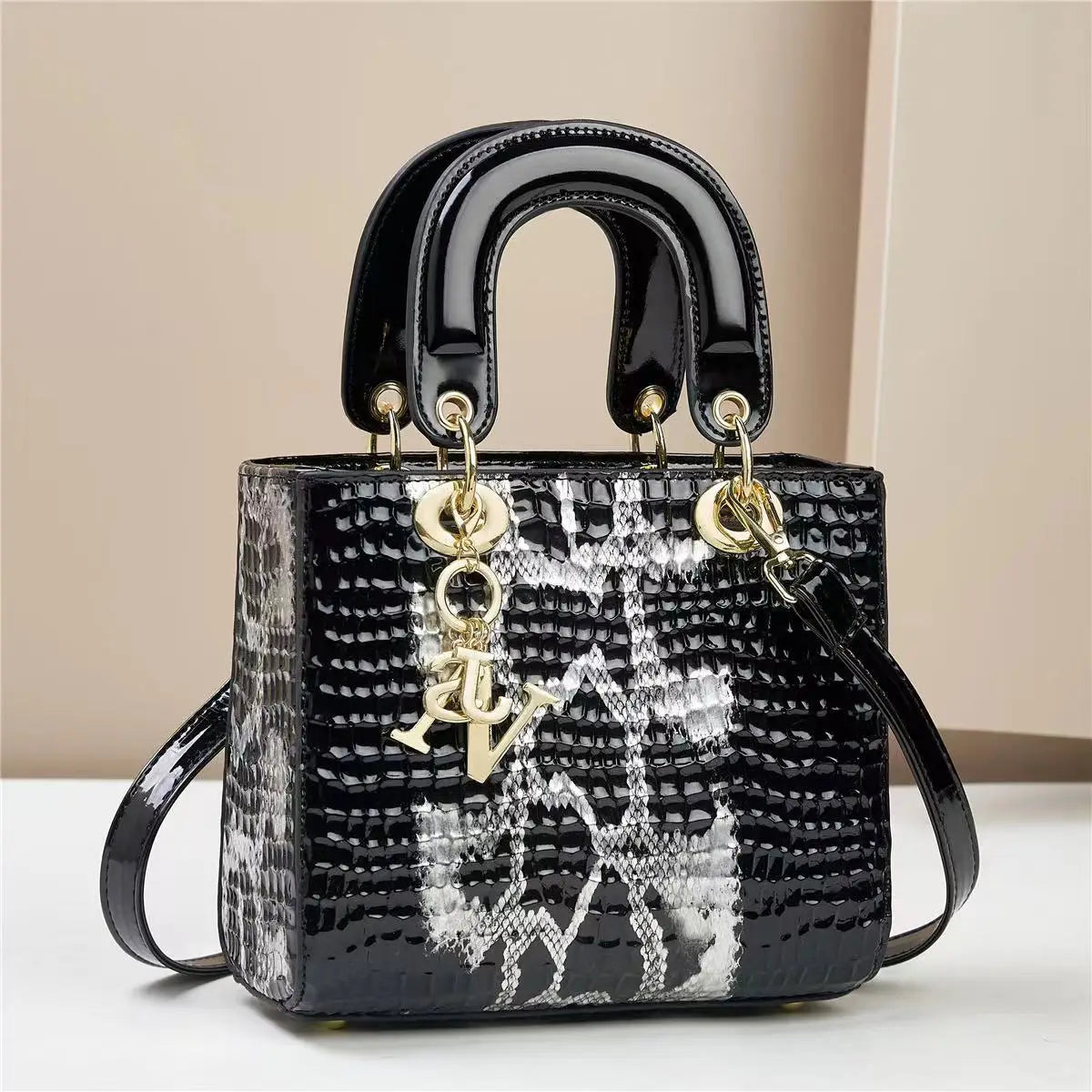 Fashion Brand Designer Women's Handbag | New Crocodile Pattern Daifei Bag (Classic Versatile Shoulder & Commuter Crossbody Bag)