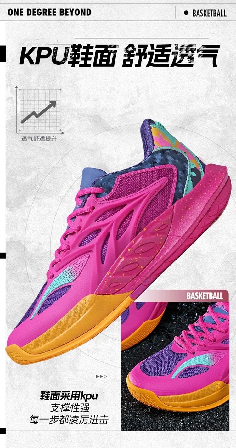 Men's Basketball Shoes Breathable Cushioning Non-Slip Wearable Runing Shoes Gym Training Athletic Basketball Sneakers for Men