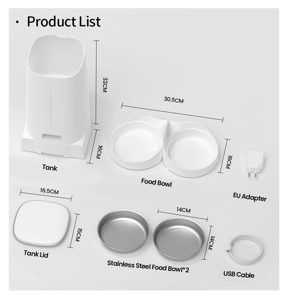 ROJECO Automatic Cat Feeder Pet Smart Cat Food Kibble Dispenser Remote Control Auto WiFi Double Feeder For Cats Dog Accessories