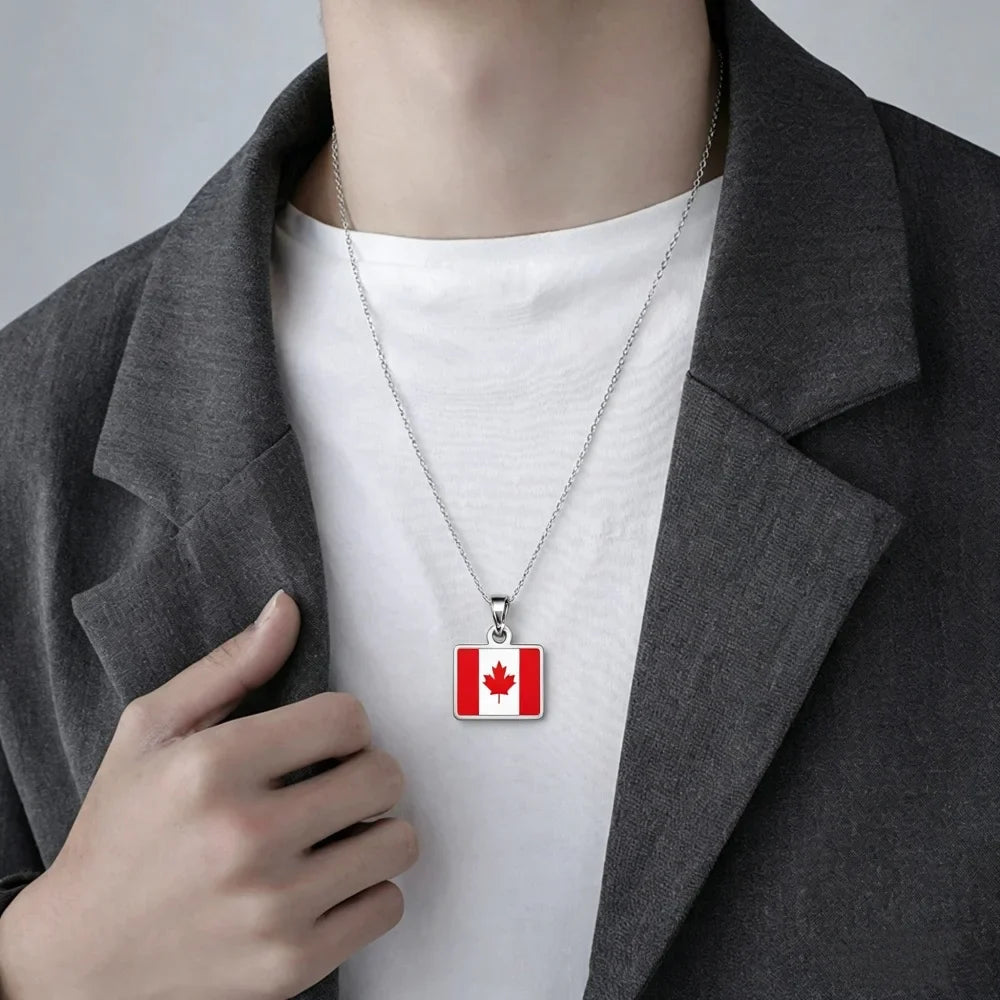 10mm Country Flag Charms Pendant Necklace Bracelet Keychain Bagchain Stainless Steel  Jewelry A Commemorative Gift For A Friend