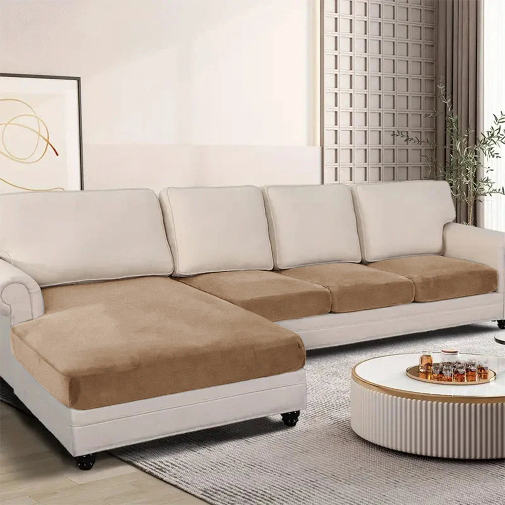 Super Soft Velvet Sofa Cover for Living Room Stretchy Washable Furniture Protector Luxury Universal Sofa Seat Cushion Cover Home