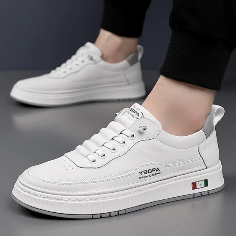 New Large Size 38-48 Leather Men's Sneakers Fashion Casual Men's Platform Sneakers Spring Autumn Designer Board Shoes Man