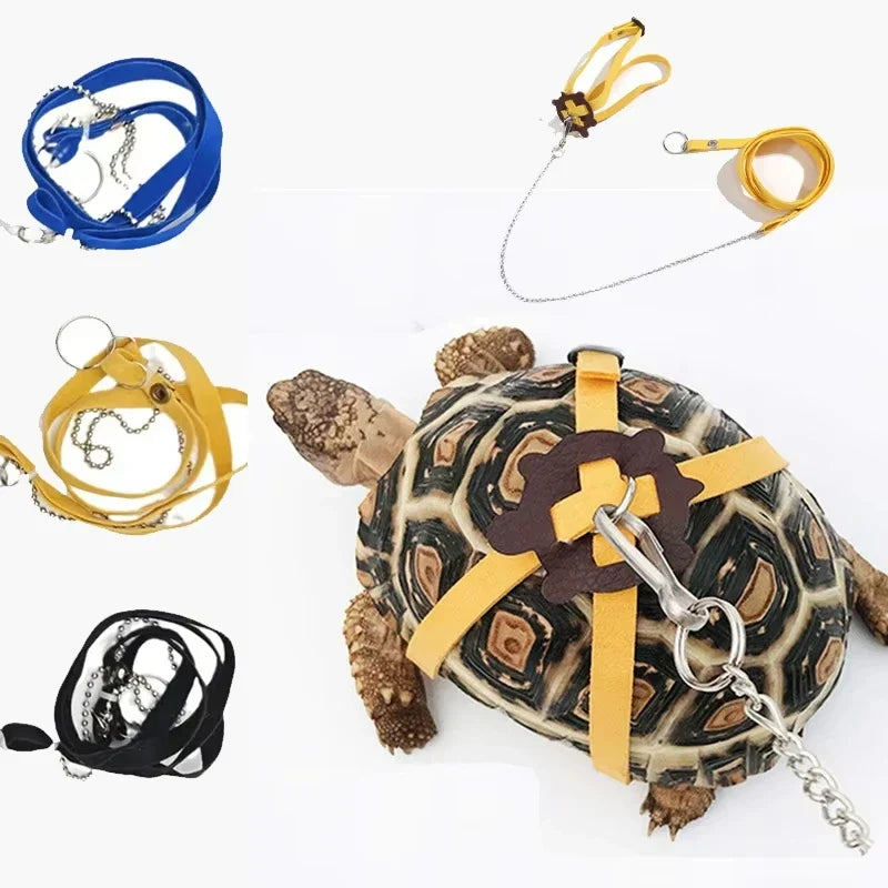 Turtle Traction Belt Control Rope Training Belt Outdoor Walking Leash  Harness Reptile Leash Pet Supplies PU Leather