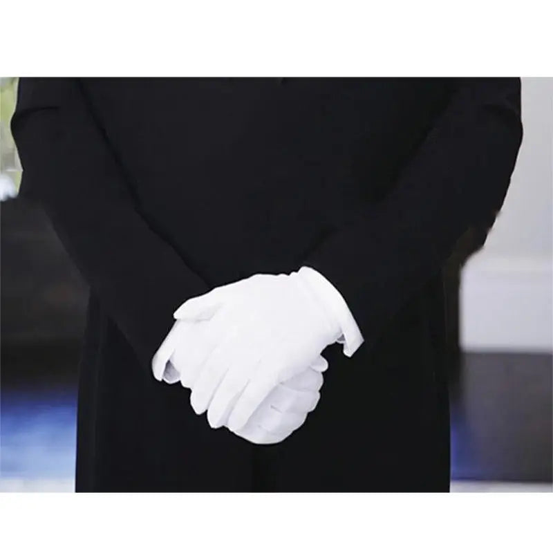 New White Formal Gloves Tactical Gloves Red Wine Bottle Tuxedo Honor Guard Parade Santa Men Inspection Winter Gloves 1Pair