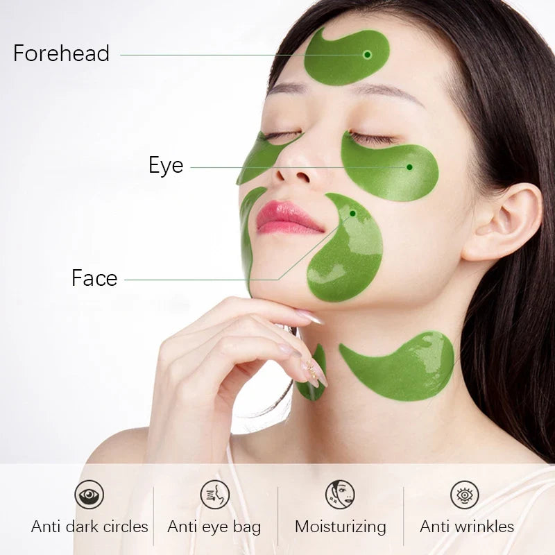120pcs BIOAQUA  Gold Crystal Collagen Eye Mask Anti Dark Circles Anti-Wrinkles Seaweed Moisturizing Eye Patches Eyes Skin Care